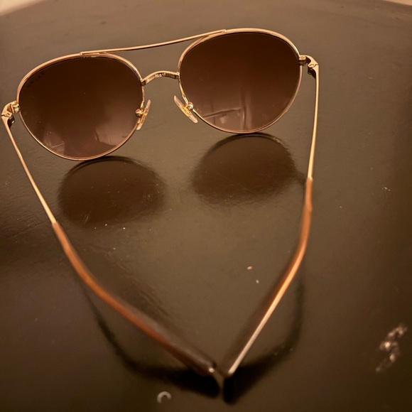 Ralph Lauren Gold Aviator Sunglasses - Picture 1 of 6